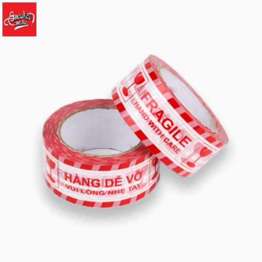 Băng Keo Hàng Dễ Vỡ Màu Đỏ 100Y